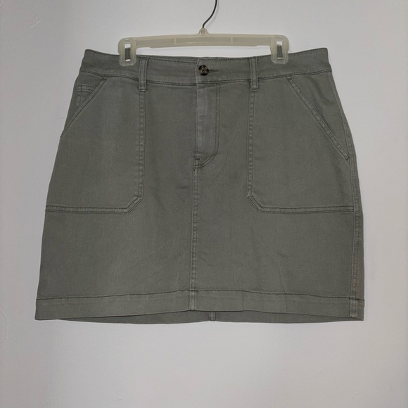 Faherty Dresses & Skirts - Classic Faherty Utility Jean Mini Skirt Sage Green Women's